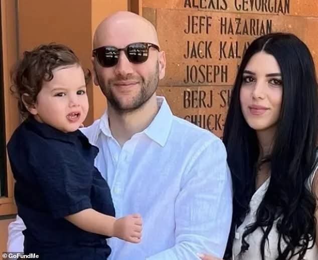 Marine Basmajian, her husband Khajag Basmajian and their two-year-old son