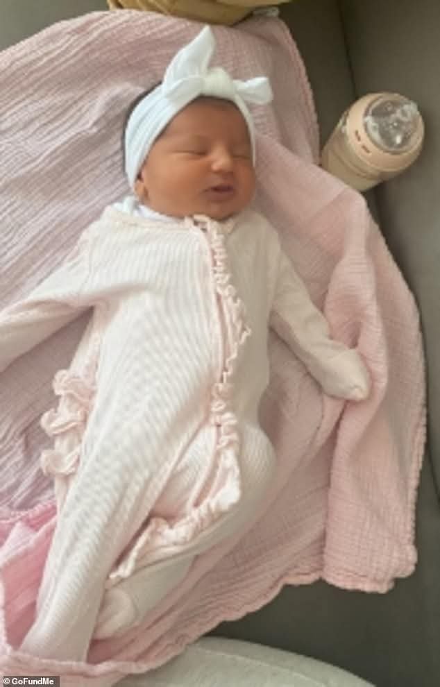 Marine Basmajian's six-day-old daughter