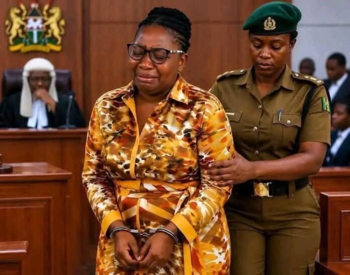 Grace Ogunleye in handcuffs in court