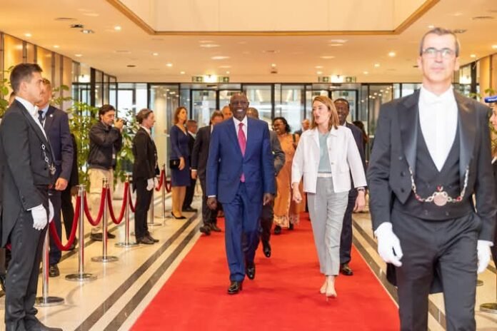 William Ruto and Roberta Metsola