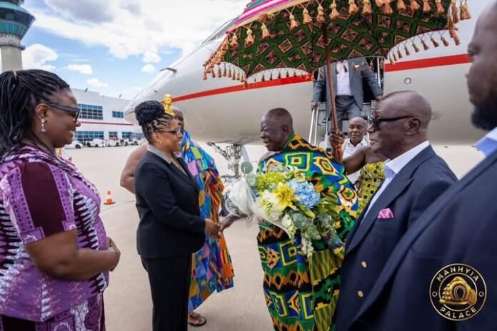 Otumfuo Osei Tutu II arrives in Toronto