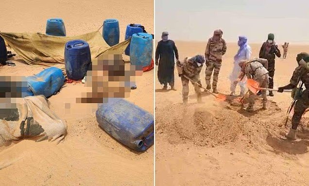 Reports say a response team was dispatched, who then buried the victims in a mass grave at the site. 