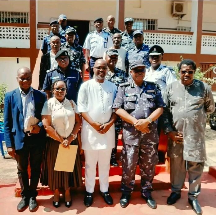 COMAHS staff and Sierra Leone Police officers