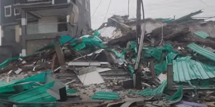 Collapsed building Collapsed building