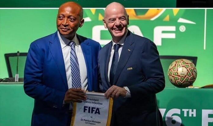 CAF President, Dr Patrice Motsepe (left) with FIFA President Gianni Infantino (right)