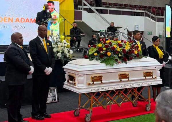 Jayden Adams' coffin Jayden Adams' coffin