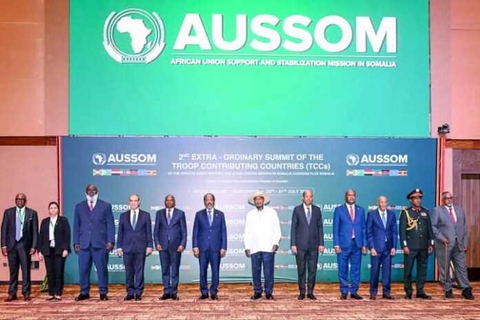 The leaders in a group photo after the Kampala summit 