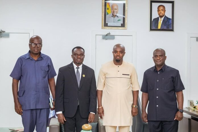 NPA CEO  Godwin Kudzo Tameklo (2nd right) in a group photo with members of the Committee