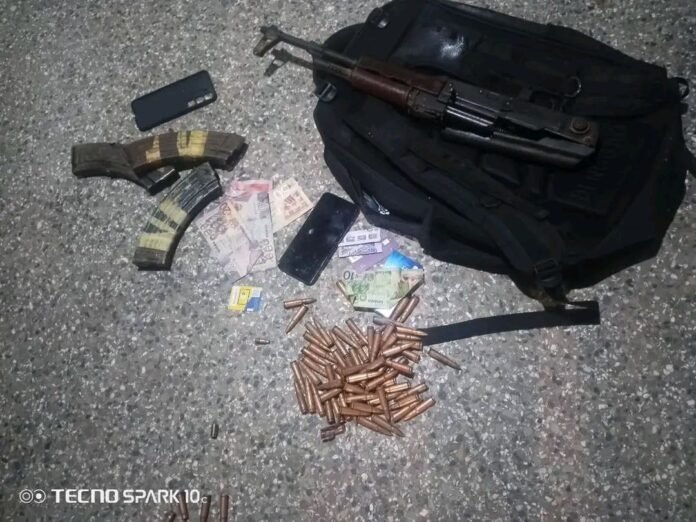 Items retrieved from the deceased suspected armed robber 
