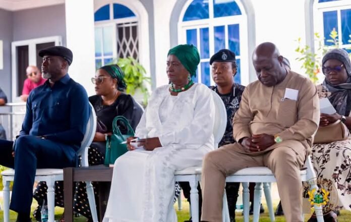 Professor Jane Naana Opoku-Agyemang (seated) at the residence of the late security coordinator