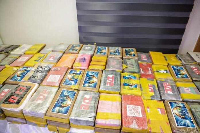 The seized cocaine