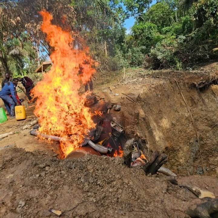 Some illegal mining equipment set on fire in Odienné