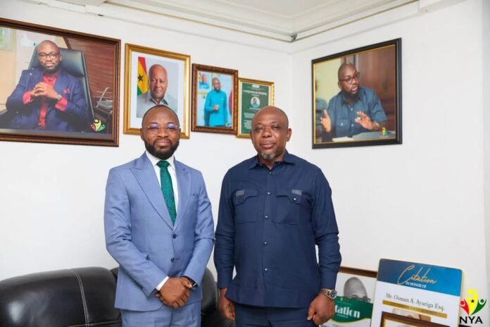James Agalga (right) with NYA CEO Osman Ayariga