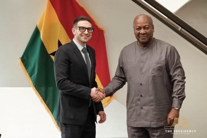 Alex Soros and John Dramani Mahama Alex Soros and John Dramani Mahama