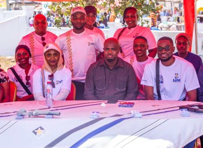 Godwin Kudzo Tameklo with officials of the Authority 