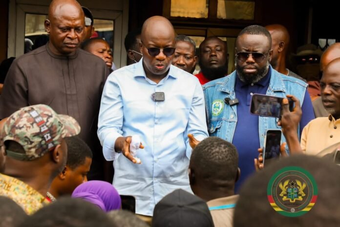 Mahama Ayariga speaking to the media during the tour on Wednesday, September 23, 2026 Mahama Ayariga speaking to the media during the tour on Wednesday, September 23, 2026