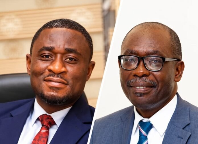 Yaw Opoku Mensah (left) and GES Director-General (right)