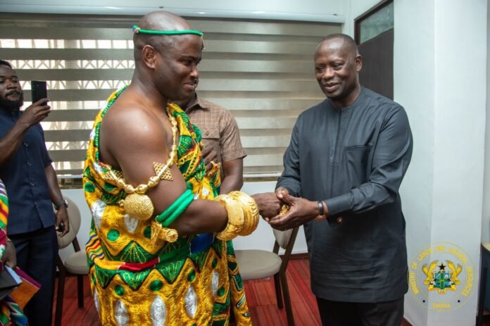 Hon. Emmanuel Armah-Kofi Buah (left) and Awulae Blay IX